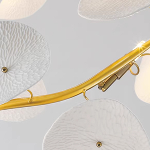 Lotus Feuille Art Fleur <span class=keywords><strong>Suspension</strong></span> Lustre Personnalisé Verre Hôtel Villa Escalier <span class=keywords><strong>Suspension</strong></span> Lampe De Luxe Pays Style Lustres - Product Image 5