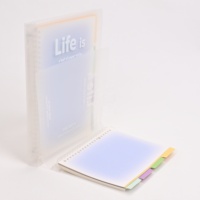 Vente en gros de papeterie transparente imperméable, agenda, planificateur, classeur en plastique, classeur A5 B5, carnet pour étudiants