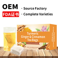 Sachets de thé premium au curcuma, gingembre et cannelle – Tisane naturelle sans caféine pour le bien-être quotidien