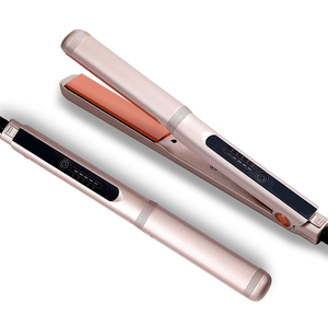 Piastra per capelli elettrica personalizzabile professionale in titanio in ceramica stile piatto LED per uso domestico Private Label personale <span class=keywords><strong>Styling</strong></span> - Product Image 5