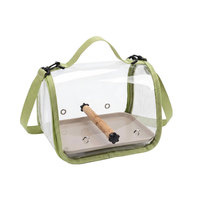 Sac de transport pliable transparent pour oiseaux, imperméable, respirant, anti-évasion, cage de voyage en plein air