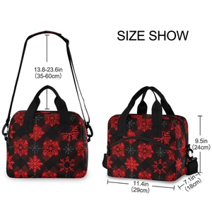 Christmas Patterns Customs Two Shoulder Strap Zipper Large Capacity Fashion Lunch Cooler Bag - Product Image 3