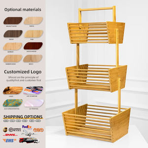 Support <span class=keywords><strong>de</strong></span> Douche en Bambou à Lattes, Panier <span class=keywords><strong>de</strong></span> Rangement Multifonctionnel pour Salle <span class=keywords><strong>de</strong></span> Bain, Shampoing, Savon, Légumes, Serviettes - Product Image 1