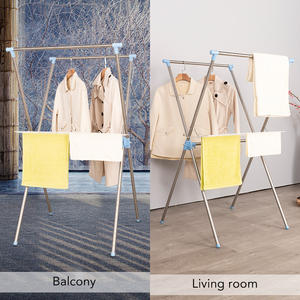 可動式金属折りたたみ式ベビー折りたたみ式衣類ランドリーハンガークロスディスプレイラックスタンド - Product Image 5