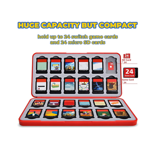 24 Khe Cắm ABS Silicone 3D dập nổi trò chơi <span class=keywords><strong>SD</strong></span> Thẻ Hộp mực Thẻ nhớ bảo vệ hộp chủ trường hợp đối với Nintendo chuyển đổi 2 OLED Lite - Product Image 6