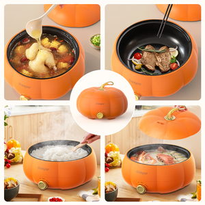 드리포어 4L 휴대용 전기 조리 냄비, 눌어붙지 않는 게으른 면 끓이기 1350W 전기 핫팟 전기 프라이팬 가정용 - Product Image 2