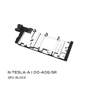 Bloc de refroidissement par eau pour GPU en aluminium <span class=keywords><strong>Bykski</strong></span> N-TESLA-AI00-4OG-SR, design entièrement métallique, pour carte graphique TESLA A100 40 Go - Product Image 4