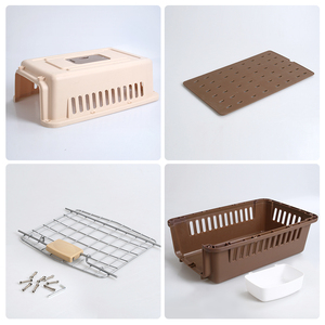 Solid Color small portable airborne plastic shuttle box Breathable comfortable cat cages - Product Image 3