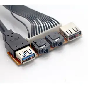 Conector USB 2.0 e conector usb 3.0 + cabo de áudio HD para painel frontal do computador