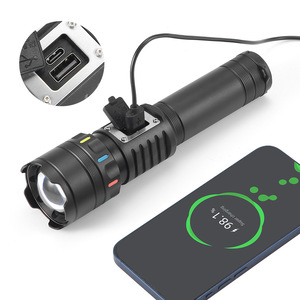 Lampe torche laser COB blanche à zoom longue portée transfrontalière 2000 mAh rechargeable LED avec câble de charge Type C - Product Image 2