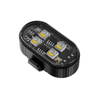 Feux d'avertissement stroboscopiques LED multicolores sans fil pour voitures, motos et drones, avec télécommande transfrontalière