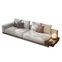 Sofá Estilo Wabi-Sabi Moderno Minimalista para Sala de Estar con Espacio Pequeño Sofá de Tres Plazas en Línea Recta