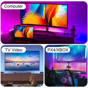 Bande lumineuse <span class=keywords><strong>LED</strong></span> USB pour Bluetooth RGBIC SMD5050 <span class=keywords><strong>Ruban</strong></span> de lampe intelligente flexible 5V pour <span class=keywords><strong>TV</strong></span> Bureau Diode Rétroéclairage Auto-adhésif - Product Image 6