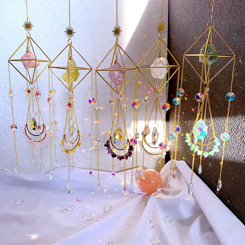 natural crystal handmade hanging sun catcher crystal sun catchers hanging suncatche prism rainbowmaker