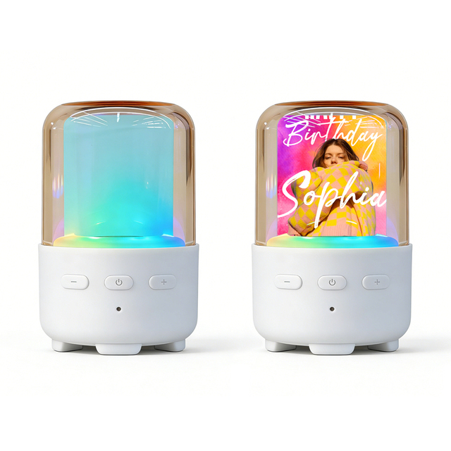 Custom Sublimation Speaker Blanks DIY Portable Plastic Bluetooth Mini Photo Print Speaker Night Light Music Equipment