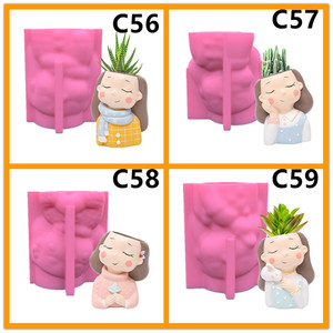 Molde <span class=keywords><strong>de</strong></span> Silicona con Forma <span class=keywords><strong>de</strong></span> Chica <span class=keywords><strong>para</strong></span> Concreto, Resina, <span class=keywords><strong>Cemento</strong></span>, Yeso, Velas, Molde <span class=keywords><strong>de</strong></span> Silicona <span class=keywords><strong>para</strong></span> Macetas Pequeñas - Product Image 6