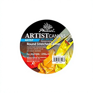 For Artist Grade MDF <b>Frame</b> Deep Edge Balanced Absorbency 350g Primed Cotton Round Stretched /<b>Canvas</b> 30x30cm for Painting - Product Image 3