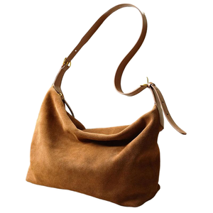 Sac à bandoulière Hobo en cuir véritable pour femmes, sac à main de grande capacité, souple, léger, portable, pour voyage, plage, affaires, décontracté - Product Image 3