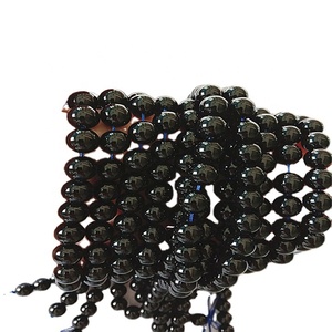 <strong>Black</strong> Color 2mm to <strong>10mm</strong> Agate Round Gemstone Loose <strong>Beads</strong> Make Wholesale - Product Image 2