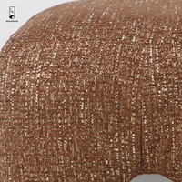 Pouf ottoman Jacquard - Repose-pieds géométrique à 4 pieds - Tabouret texturé en tissu tweed pour canapé de luxe