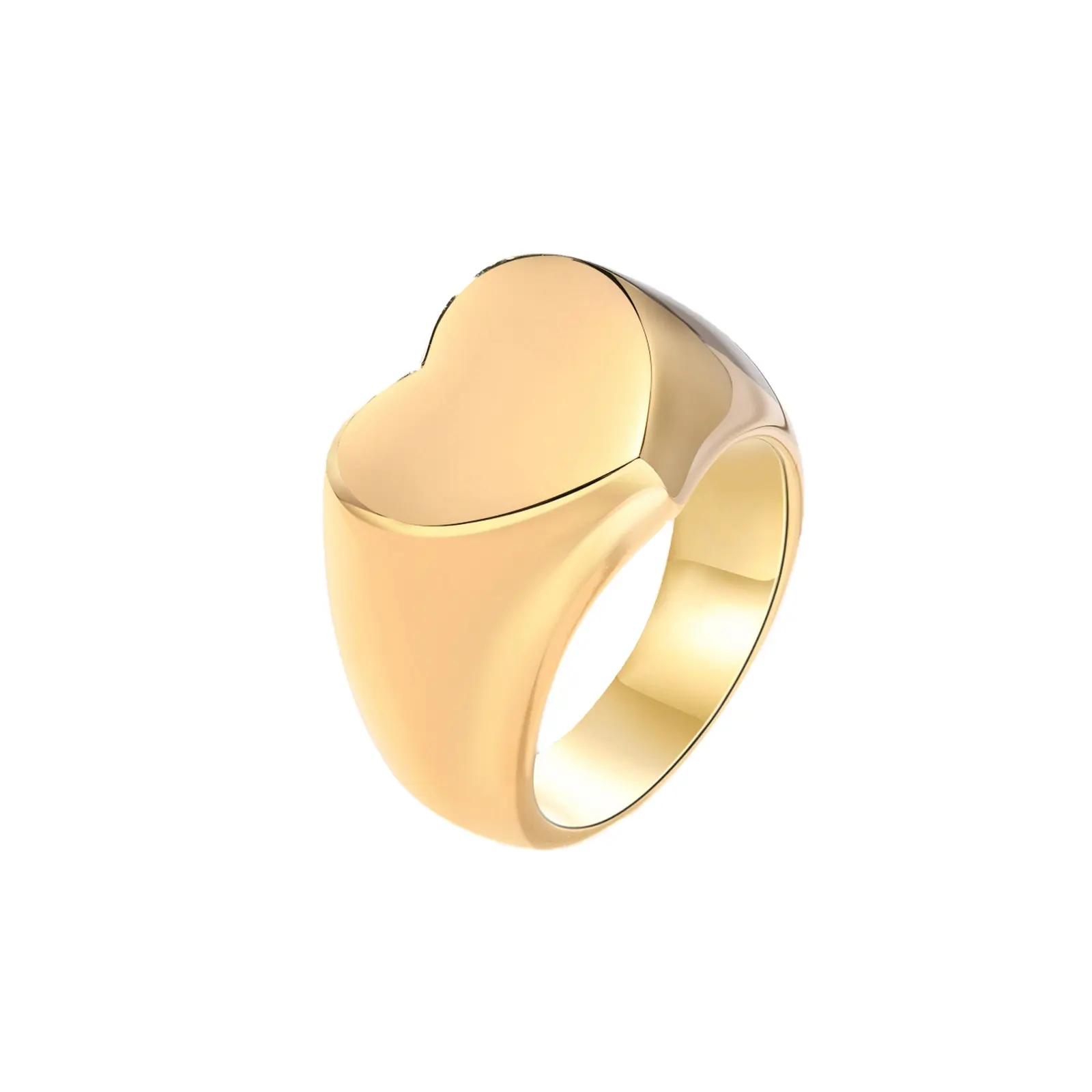 Coeur personnalisé titane sans ternir bijoux 18K en acier inoxydable tungstène anneaux pour hommes femmes gravure Logo personnalisé