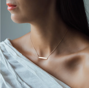 Jietao Edelstahl Horizontale Blanko-Stabkette Lange Koordinaten-Stabanhänger-Halskette Schnelle Lieferung Zwei Jahre Garantie Schlicht - Product Image 4