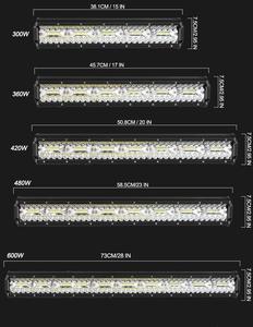 ไฟ LED บาร์ 20 นิ้ว แบบสปอตและฟลัด ใช้ได้กับรถยนต์ 12V 24V สำหรับออฟโรด เรือ 4x4 SUV รถบรรทุก รถแทรกเตอร์ ไฟส่องสว่างภายนอกรถยนต์ - Product Image 4