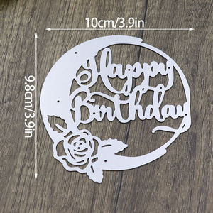 Rose Border Alles Gute zum Geburtstag Metal Cut Die Scrap book Geprägtes Album Craft Template Einladung karte Corner Scrap booking Craft Dies - Product Image 3