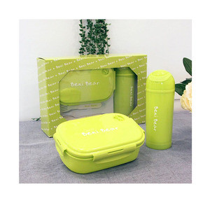 Christmas Gifts Custom Pupil Baby Bottle Storage Box Children Lunch Box Set Cartoon Characters Lunch Boxes With Bottle
