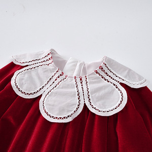 All'ingrosso 2024 natale vestito di velluto <span class=keywords><strong>rosso</strong></span> bambine per i bambini - Product Image 6