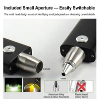Linterna de llavero de jade de alta potencia al por mayor, 700 lúmenes, UV de 365nm, probador de gemas y diamantes de largo alcance, lente convexa, OEM ODM, logotipo personalizado