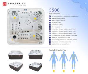 Современная уличная гидромассажная ванна Balboa с 103 форсунками для семейного использования, вилл, отелей, портативная, отдельностоящая, квадратная - Product Image 6