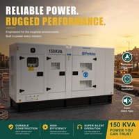 Groupe électrogène diesel de secours Perkins 120 kW 150 kVA triphasé 400 V 50 Hz certifié CE ISO avec alternateur Stanford de l'usine de générateurs de Guangzhou