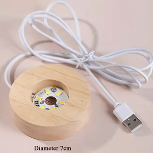 Lampe de table LED <span class=keywords><strong>3D</strong></span> Planète Lune Étoile, base <span class=keywords><strong>en</strong></span> <span class=keywords><strong>bois</strong></span> créative, boule de cristal USB, veilleuse chaude, décoration de bureau miniature <span class=keywords><strong>en</strong></span> <span class=keywords><strong>bois</strong></span> - Product Image 5