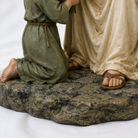 Sculpture artistique en polyrésine de Jésus - Statue religieuse catholique de saint avec style DIY