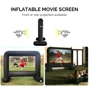 Parque infantil actividad comercial Proyección de cine móvil personalizado al aire libre plegable 30 pies pantalla de cine inflable - Product Image 6