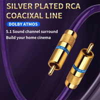 Câble coaxial RCA Van Den Hul audio haute fidélité en cuivre pur sans oxygène plaqué argent pour lecteur DVD, HDTV, ordinateur, téléviseur, haut-parleur de voiture