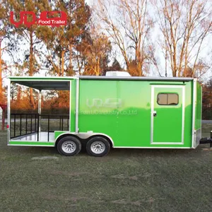 Custom Food Trailer Met Volledige Keuken Apparatuur Outdoor Restaurant Pizza Hotdog Stand Taco Kar Food Trucks Miami