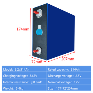 EV 3.2v 314ah Grade Battery 280ah 300ah 306ah 314ah 320ah 340ah 11000cycle Prismatic Lithium Ion Phosphate EU Stock - Product Image 2