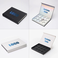Embalaje de paleta de sombras de ojos vacías personalizadas con acabado mate moderno Laminación mate Papel DE ARTE Caja de imán reciclable
