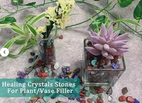 Vente en gros de copeaux de cristal naturel polis, améthyste et quartz rose mélangés, pierres précieuses pour la guérison par le Reiki, la décoration d'aquariums et de maisons