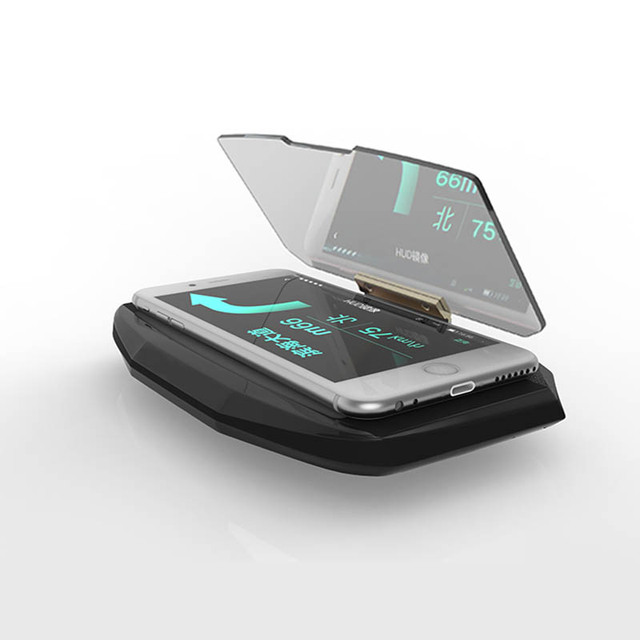 Promotion Gift Universal Mobile GPS Navigation Bracket HUD Head up Display Car Mount Stand Phone Display Holder Wireless Hud