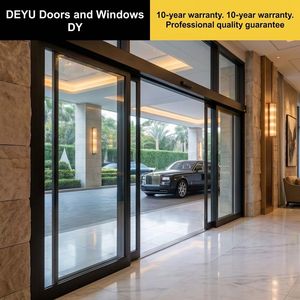 Porte patio coulissante et relevable en aluminium DEYU Premium série 128, homologuée NAFS, résistante aux ouragans, grande porte coulissante en verre - Product Image 5