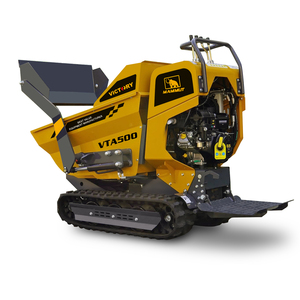 VICTORY Carriola <span class=keywords><strong>a</strong></span> Benzina con Certificazione CE 500 kg Mini Dumper per Calcestruzzo Cingolato Piccolo Trasportatore Mini Dumper Cingolato - Product Image 4