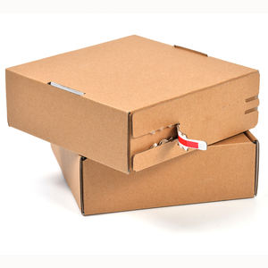 Boîtes d'avion carrées en papier kraft ondulé recyclable écologique Gravure imprimée Tear Strip Zipper Flat Logo Tools Hardware - Product Image 3