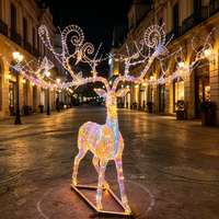 Luz LED 3D Gigante para Exteriores con Motivo de Pareja de Cisnes, Clasificación IP65, Decoración Navideña y para Bodas, para Parques y Uso Comercial