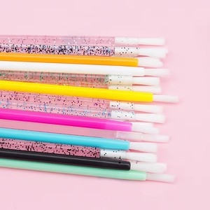 50pcs Disposable Lip Brush Plastic Handle Colorful Lip Gloss Lip Liner Makeup Applicator - Product Image 5
