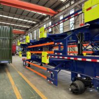 Semi Trailer Kerangka Kontainer 3 As Roda 40ft dengan Kunci Putar untuk Transportasi Pelabuhan