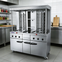 Barbecue Électrique Commercial Shawarma avec Armoire, Rôtissoire Verticale Simple/Double.