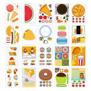 Libro de Habilidades de Corte y Pegado con Temática de Comida, Divertido y Educativo para Niños Mayores de 3 Años, Desarrolla la Motricidad Fina - Product Image 5